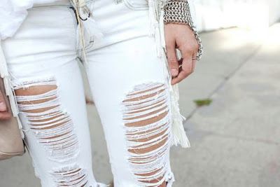 como customizar calça jeans exemplo distressed
