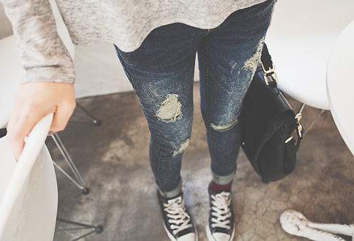 como customizar calça jeans exemplo distressed