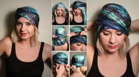 exemplo de como usar lenço na cabeça tutoriais