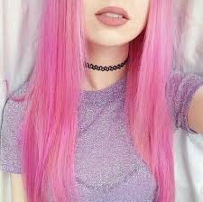 tattoo choker cabelo rosa