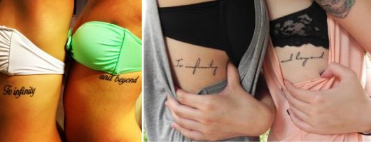 tatuagem feminina na costela to infinity and beyond