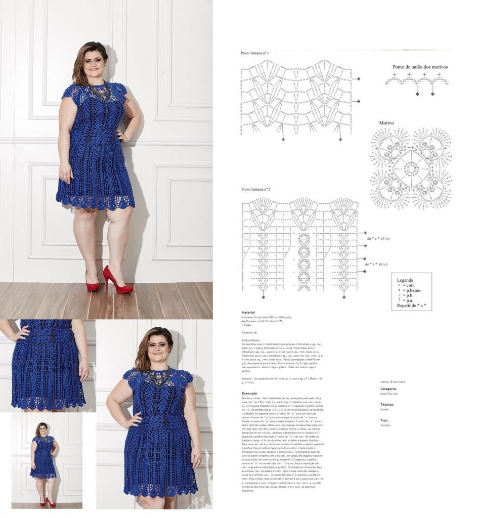 graficos de croche vestidos