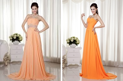 vestidos longos laranja ótimos para casamento