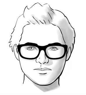 exemplo de óculos de grau para rosto redondo em homens