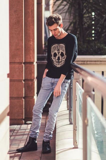 calça skinny masculina alternativa