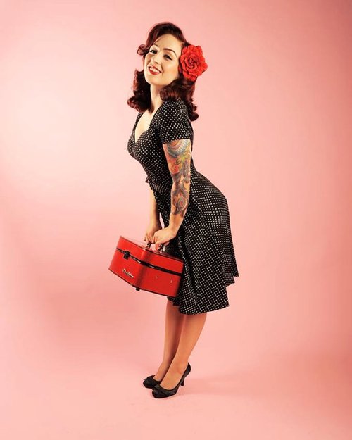 estilo pin up estampa poa