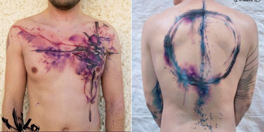 exemplo de tatuagem aquarela niko inko