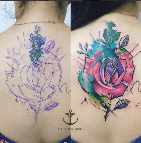 exemplo de tatuagem aquarela felipe bernardes
