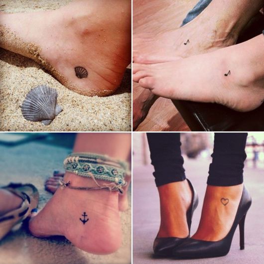 exemplo de tatuagem no pé feminina delicada