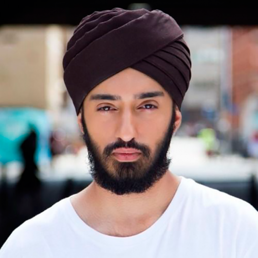 turbante masculino estilo indiano preto