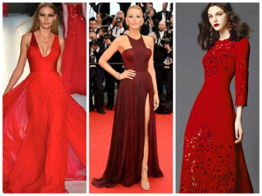 3 modelos de vestido vermelho longo social 