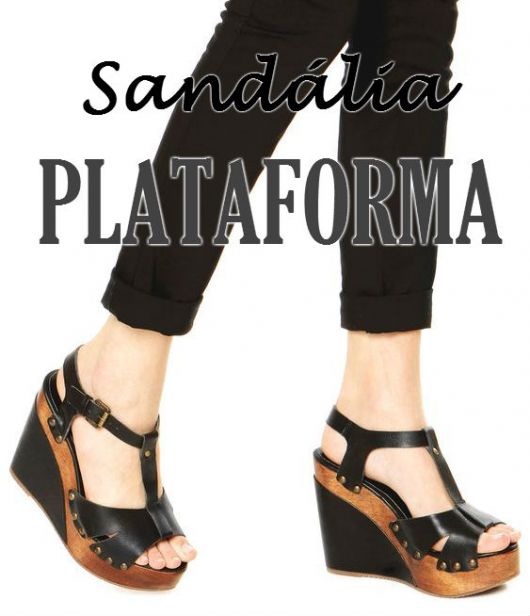 sandália plataforma modelo