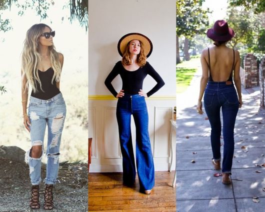 body feminino calça jeans
