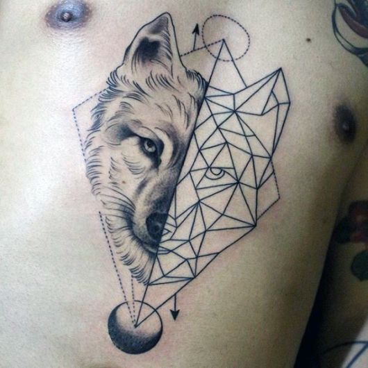 tatuagem geométrica animal