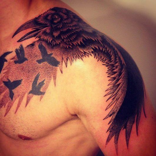 tatuagens com pontilhismo animal