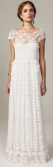 vestido de noiva em croche