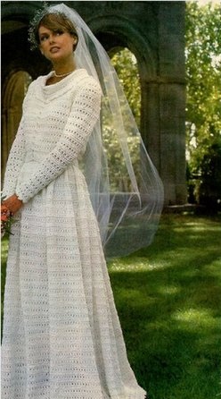 vestido de noiva de crochê rodadinho
