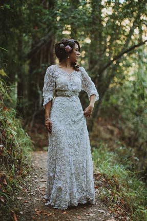 vestido de noiva de crochê solto