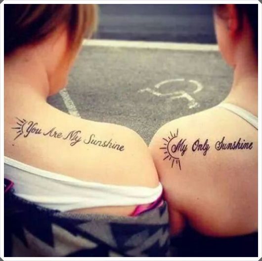 tatuagem mãe e filha frase 1