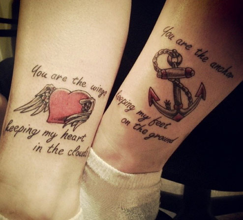 tatuagem mãe e filha ideia frase