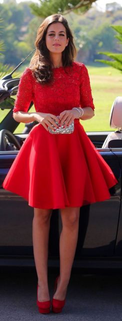 vestido longo rodado vermelho