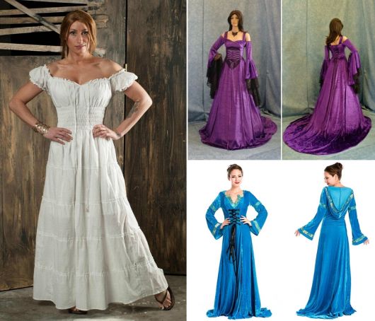 exemplos de vestido de época da loja Atelier Cigana da Estrada