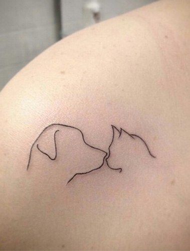 tatuagem animais de estimação