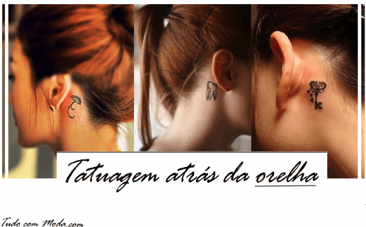 Modelos de tatuagem atras da orelha, chamada do post.