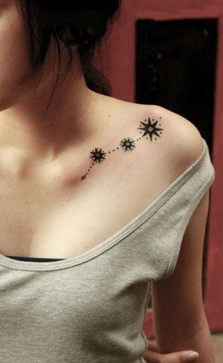 tatuagem de septagrama no ombro