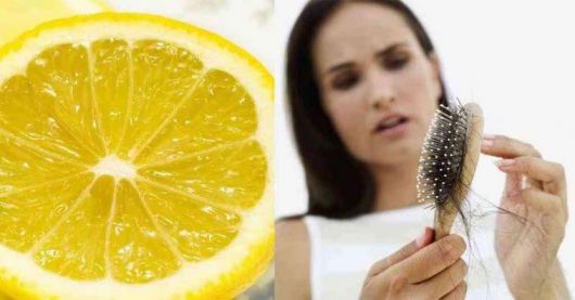 limão no cabelo contra queda