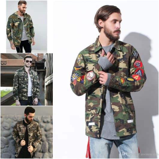 jaqueta militar masculina camuflada