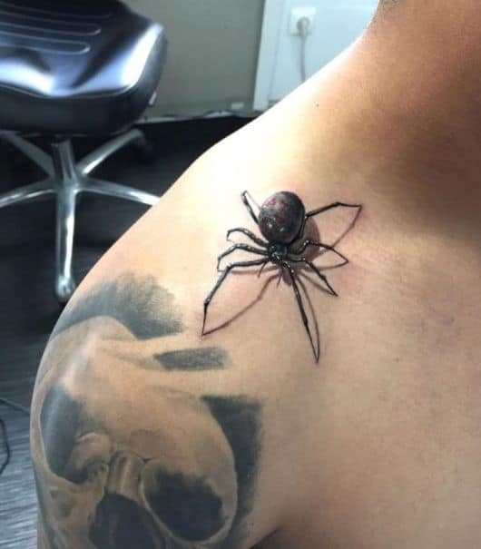 tatuagem 3d aranha