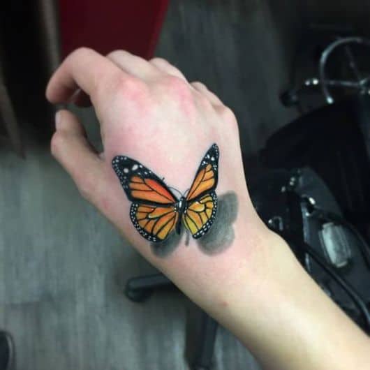 tatuagem 3d borboleta