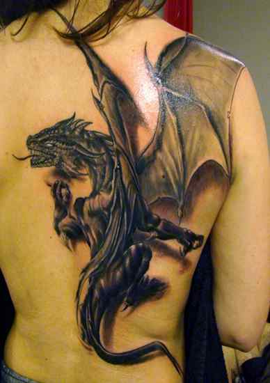 tatuagem 3d dragão
