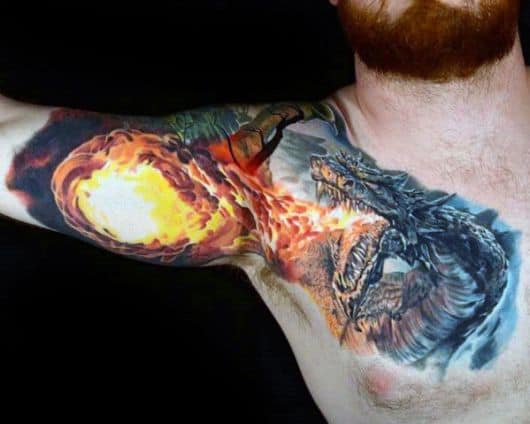 tatuagem 3d dragão