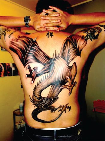 tatuagem 3d fenix