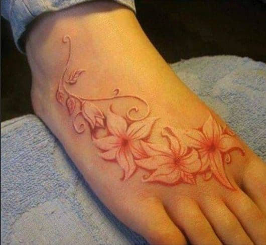 tatuagem 3d flor