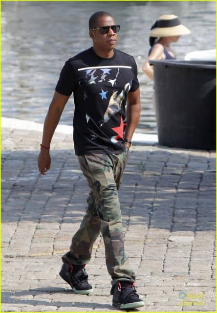 calça camuflada Jay Z