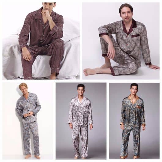 pijama masculino de seda