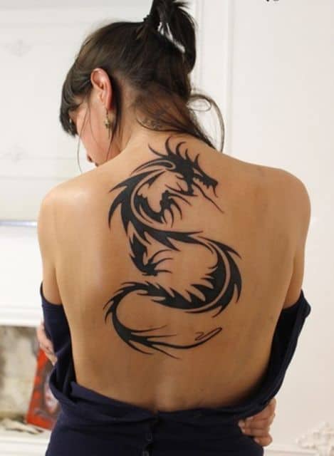 tatuagem de dragão feminina