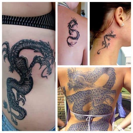 tatuagem de dragão feminina