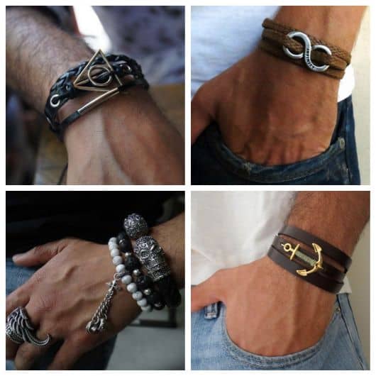 braceletes masculinos