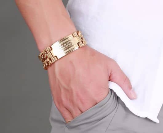 bracelete masculino de ouro