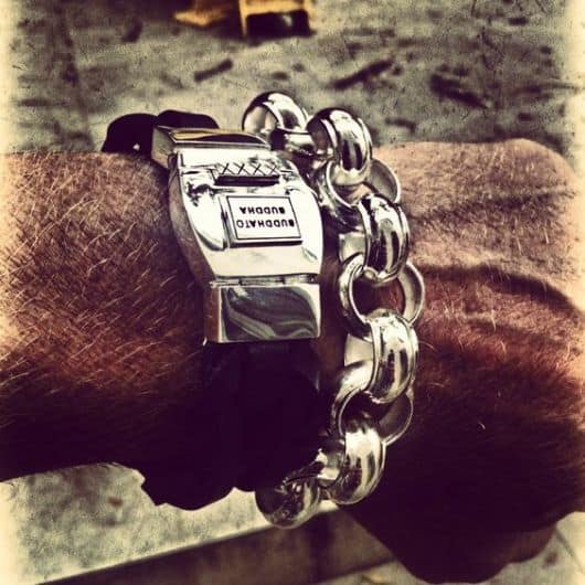 bracelete masculino de prata