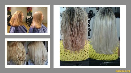 fotos de antes e depois cabelos alisados