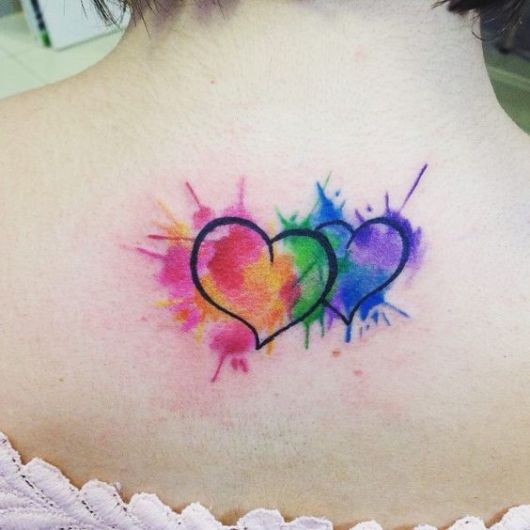 tatuagem colorida costas