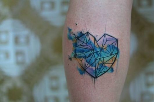 tatuagem diamante colorida