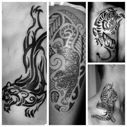tatuagem de tigre tribal