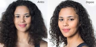 antes e depois cabelo volumoso