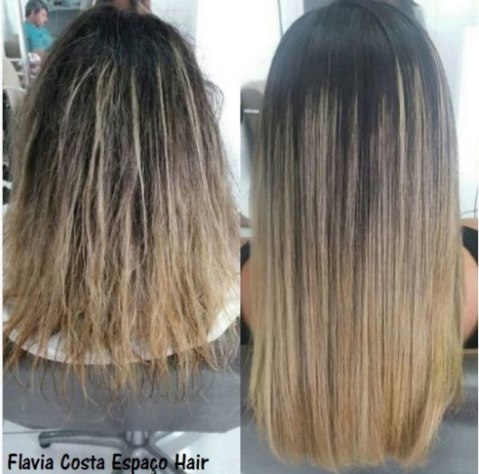 cabelo  antes e depois